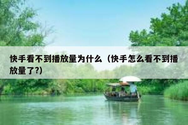 快手看不到播放量为什么（快手怎么看不到播放量了?） 第1张