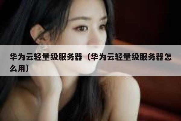 华为云轻量级服务器（华为云轻量级服务器怎么用） 第1张