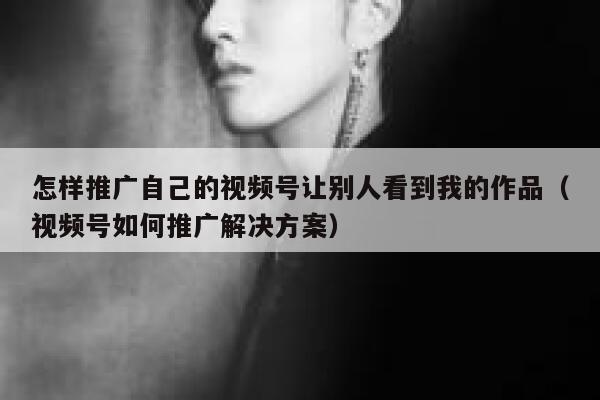 怎样推广自己的视频号让别人看到我的作品（视频号如何推广解决方案） 第1张