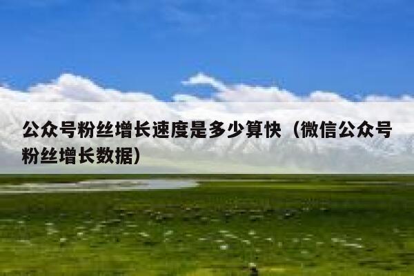 公众号粉丝增长速度是多少算快（微信公众号粉丝增长数据） 第1张