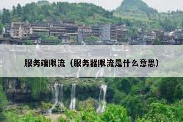 服务端限流（服务器限流是什么意思） 第1张
