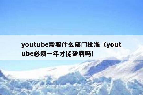 youtube需要什么部门批准（youtube必须一年才能盈利吗） 第1张