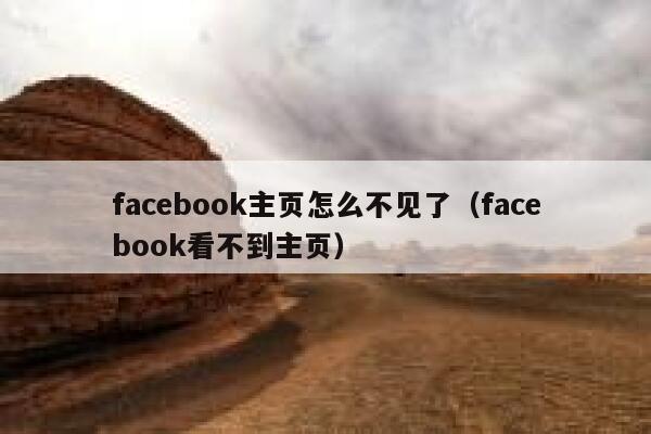 facebook主页怎么不见了（facebook看不到主页） 第1张