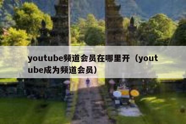 youtube频道会员在哪里开（youtube成为频道会员） 第1张