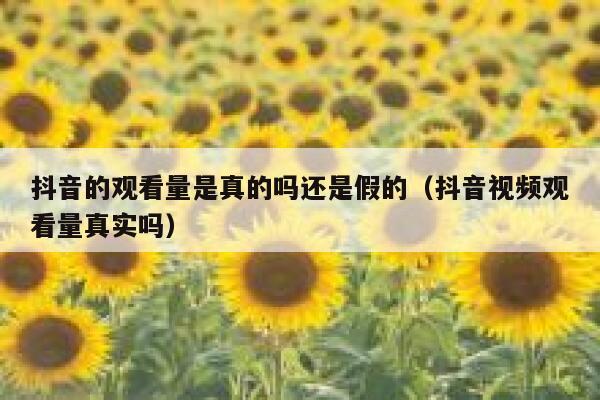 抖音的观看量是真的吗还是假的（抖音视频观看量真实吗） 第1张