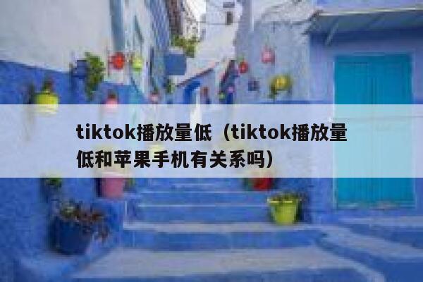 tiktok播放量低（tiktok播放量低和苹果手机有关系吗） 第1张