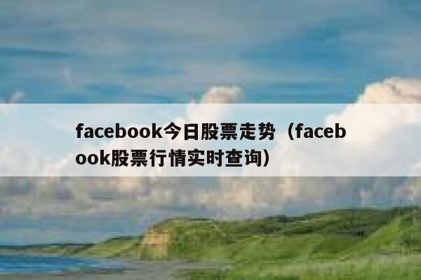 facebook今日股票走势（facebook股票行情实时查询） 第1张