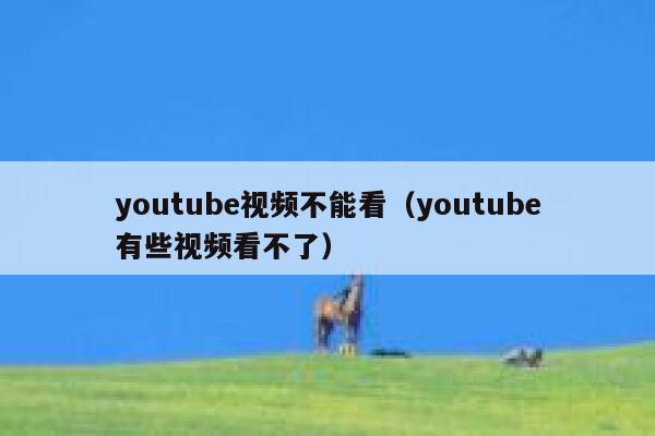 youtube视频不能看（youtube有些视频看不了） 第1张