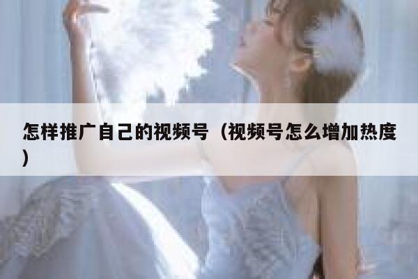 怎样推广自己的视频号（视频号怎么增加热度） 第1张