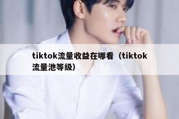 tiktok流量收益在哪看（tiktok流量池等级） 第1张