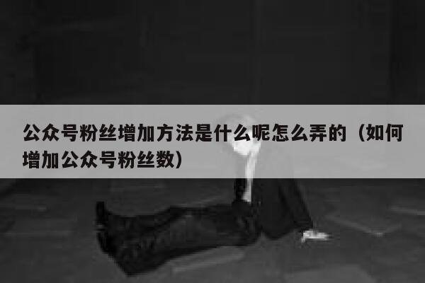 公众号粉丝增加方法是什么呢怎么弄的（如何增加公众号粉丝数） 第1张