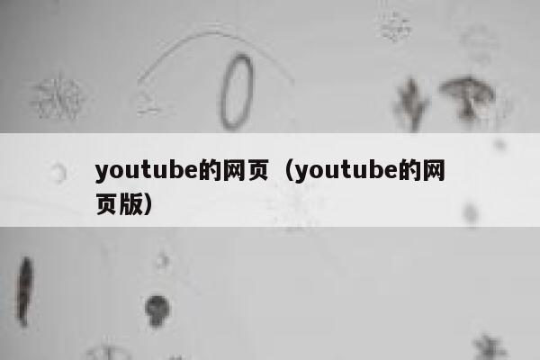 youtube的网页（youtube的网页版） 第1张