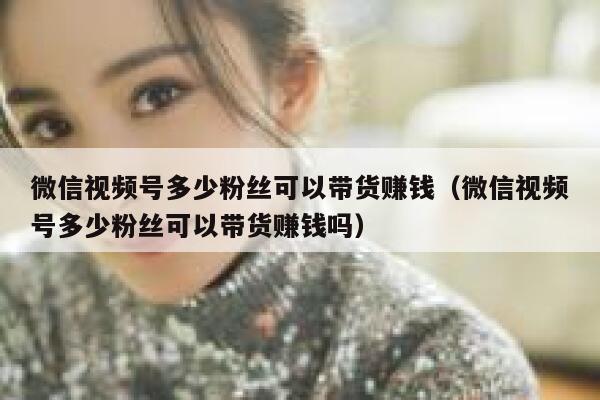 微信视频号多少粉丝可以带货赚钱（微信视频号多少粉丝可以带货赚钱吗） 第1张