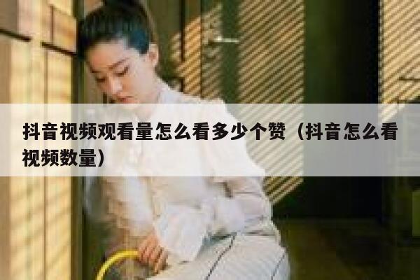 抖音视频观看量怎么看多少个赞（抖音怎么看视频数量） 第1张