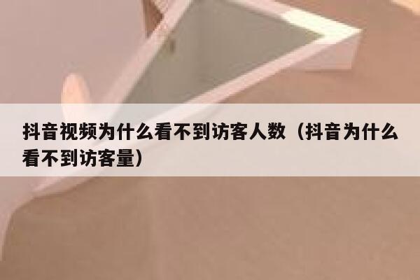 抖音视频为什么看不到访客人数（抖音为什么看不到访客量） 第1张
