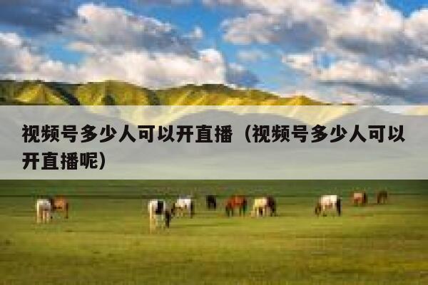 视频号多少人可以开直播（视频号多少人可以开直播呢） 第1张