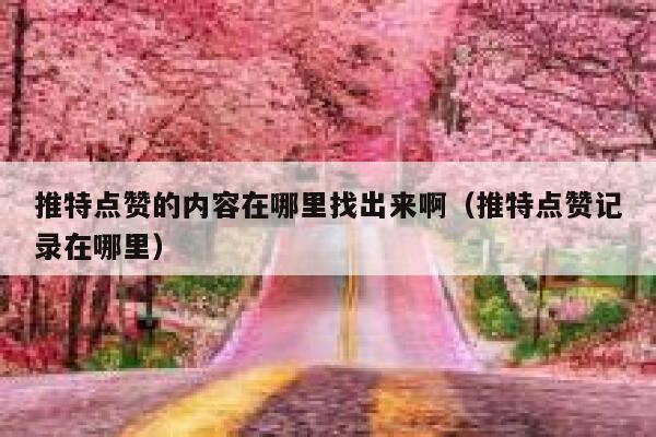 推特点赞的内容在哪里找出来啊（推特点赞记录在哪里） 第1张