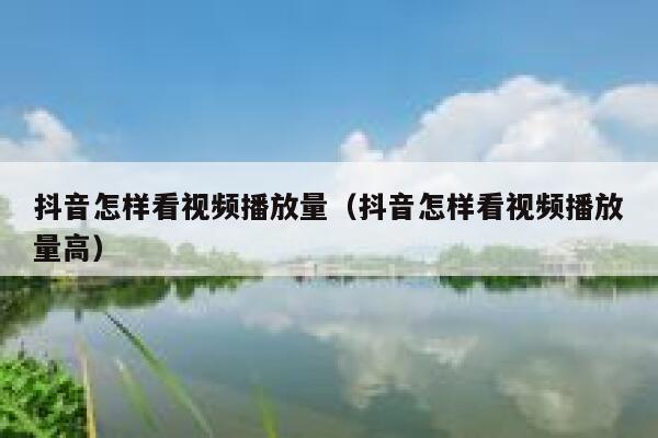 抖音怎样看视频播放量（抖音怎样看视频播放量高） 第1张