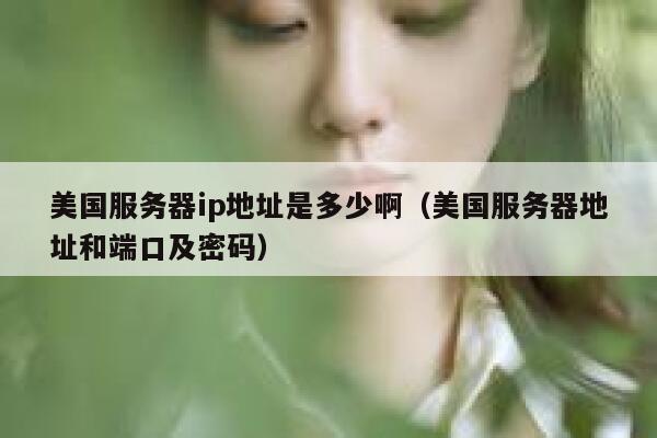 美国服务器ip地址是多少啊（美国服务器地址和端口及密码） 第1张