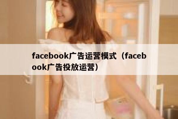 facebook广告运营模式（facebook广告投放运营） 第1张