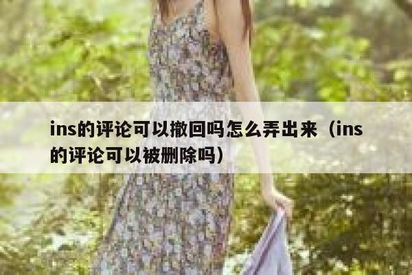 ins的评论可以撤回吗怎么弄出来（ins的评论可以被删除吗） 第1张