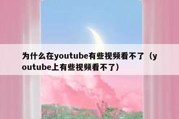 为什么在youtube有些视频看不了（youtube上有些视频看不了） 第1张