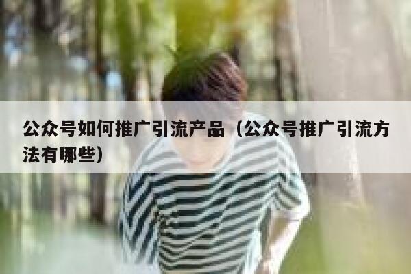 公众号如何推广引流产品（公众号推广引流方法有哪些） 第1张