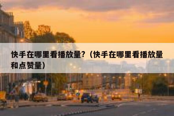 快手在哪里看播放量?（快手在哪里看播放量和点赞量） 第1张