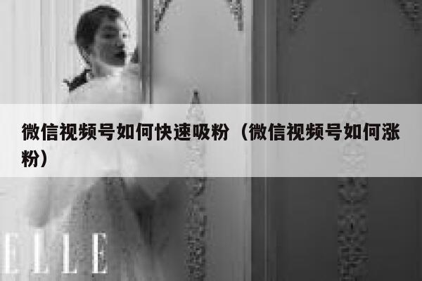 微信视频号如何快速吸粉（微信视频号如何涨粉） 第1张
