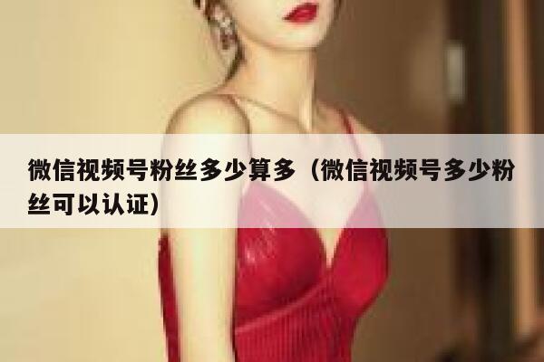 微信视频号粉丝多少算多（微信视频号多少粉丝可以认证） 第1张