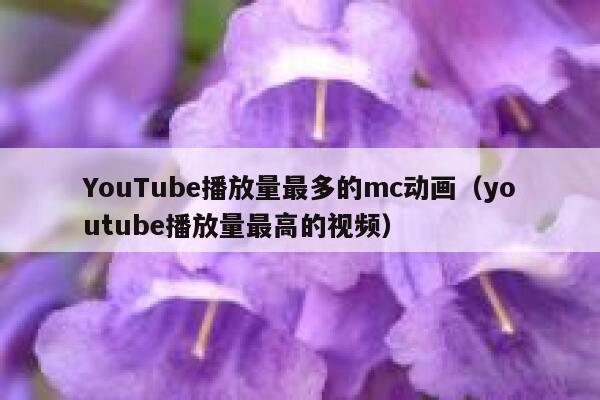 YouTube播放量最多的mc动画（youtube播放量最高的视频） 第1张