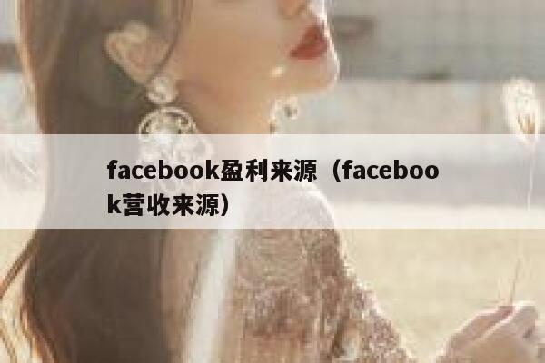 facebook盈利来源（facebook营收来源） 第1张