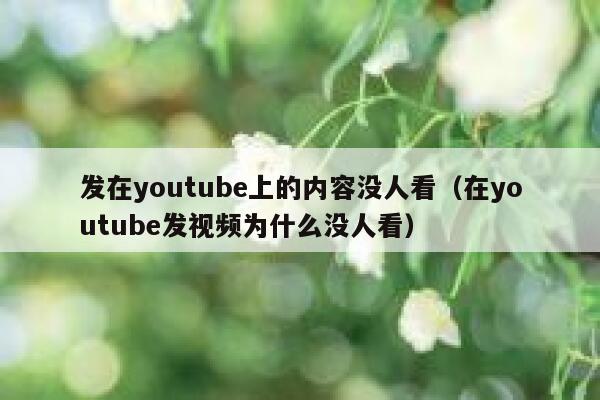 发在youtube上的内容没人看（在youtube发视频为什么没人看） 第1张