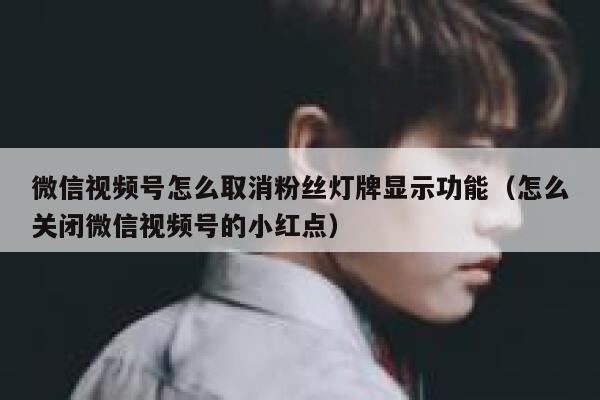 微信视频号怎么取消粉丝灯牌显示功能(怎么关闭微信视频号的小红点) 第1张 微信视频号怎么取消粉丝灯牌显示功能(怎么关闭微信视频号的小红点) 第1张