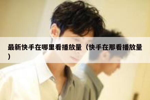 最新快手在哪里看播放量（快手在那看播放量） 第1张