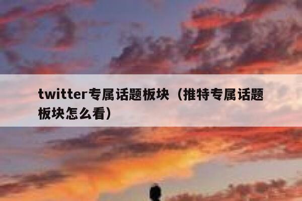 twitter专属话题板块（推特专属话题板块怎么看） 第1张