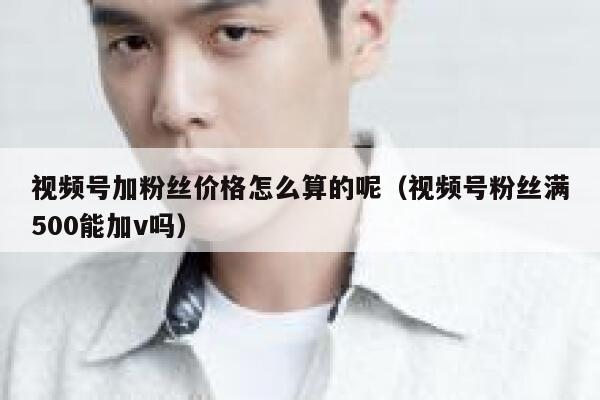 视频号加粉丝价格怎么算的呢（视频号粉丝满500能加v吗） 第1张