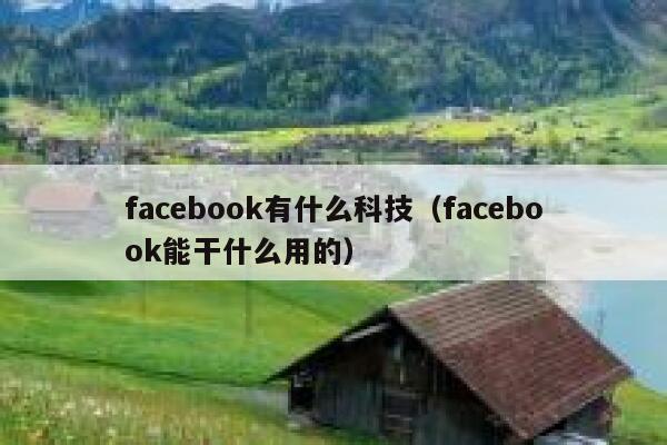 facebook有什么科技(facebook能干什么用的) 第1张 facebook有什么科技(facebook能干什么用的) 第1张
