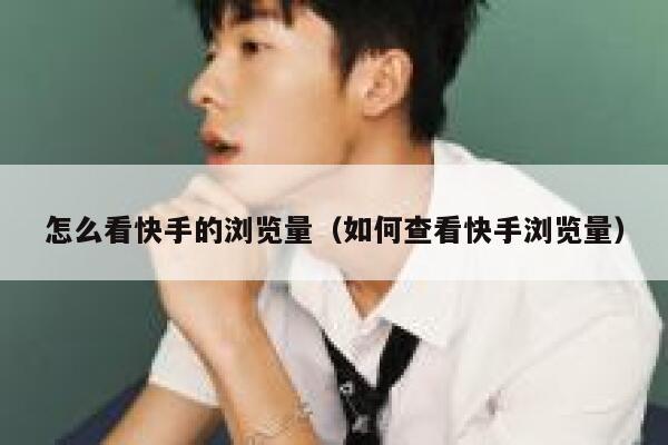 怎么看快手的浏览量(如何查看快手浏览量) 第1张 怎么看快手的浏览量(如何查看快手浏览量) 第1张