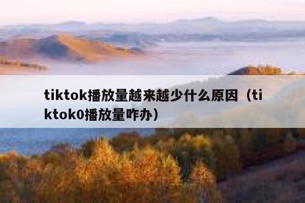 tiktok播放量越来越少什么原因（tiktok0播放量咋办） 第1张