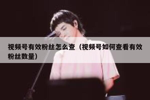 视频号有效粉丝怎么查（视频号如何查看有效粉丝数量） 第1张