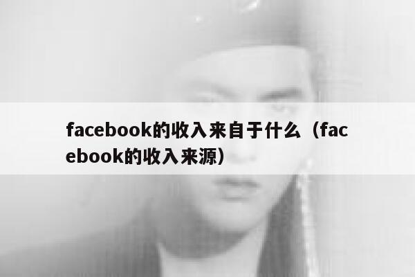 facebook的收入来自于什么（facebook的收入来源） 第1张