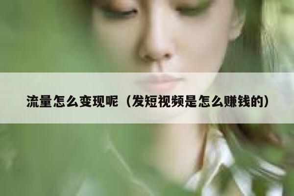 流量怎么变现呢（发短视频是怎么赚钱的） 第1张