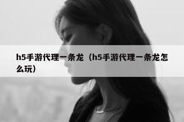 h5手游代理一条龙（h5手游代理一条龙怎么玩） 第1张