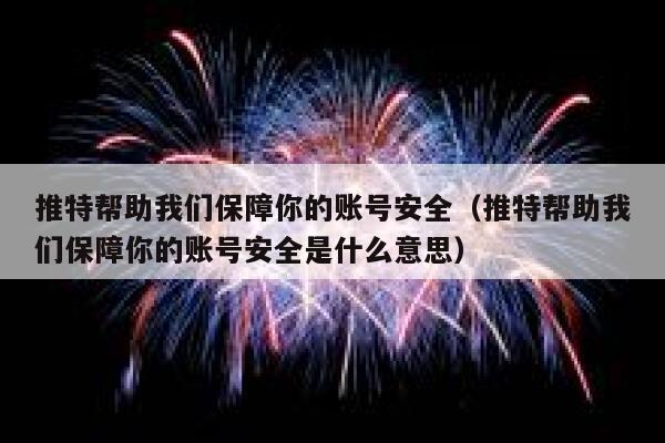 推特帮助我们保障你的账号安全（推特帮助我们保障你的账号安全是什么意思） 第1张