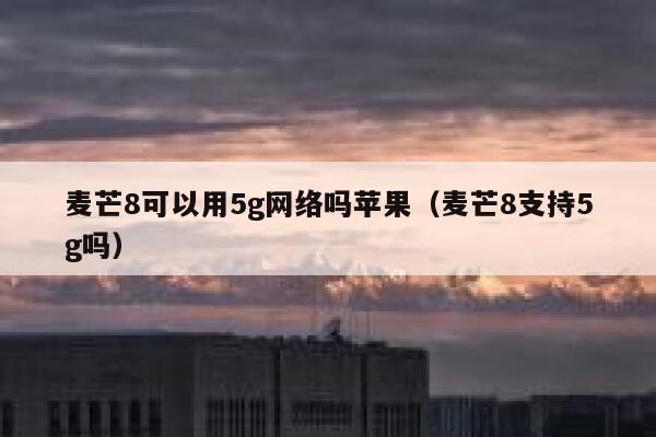 麦芒8可以用5g网络吗苹果（麦芒8支持5g吗） 第1张