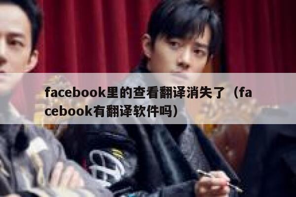 facebook里的查看翻译消失了（facebook有翻译软件吗） 第1张