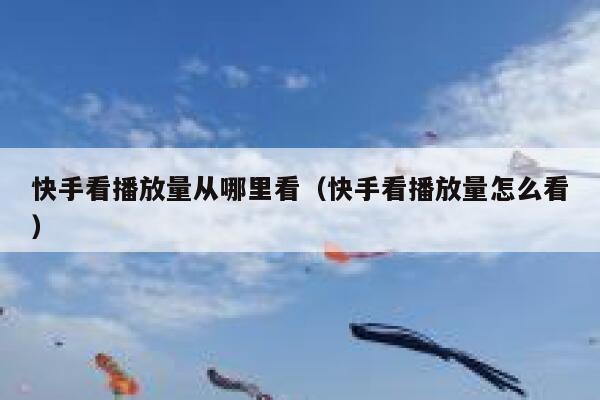 快手看播放量从哪里看（快手看播放量怎么看） 第1张