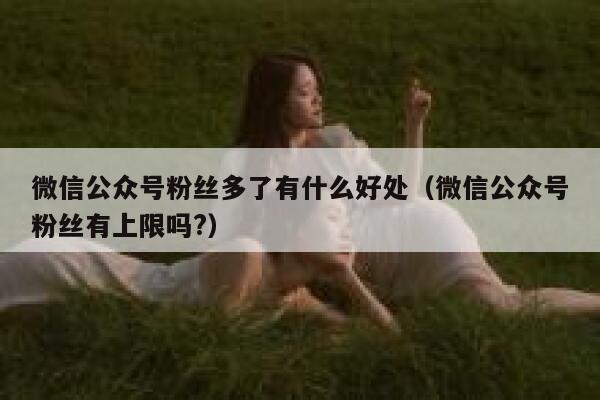 微信公众号粉丝多了有什么好处（微信公众号粉丝有上限吗?） 第1张