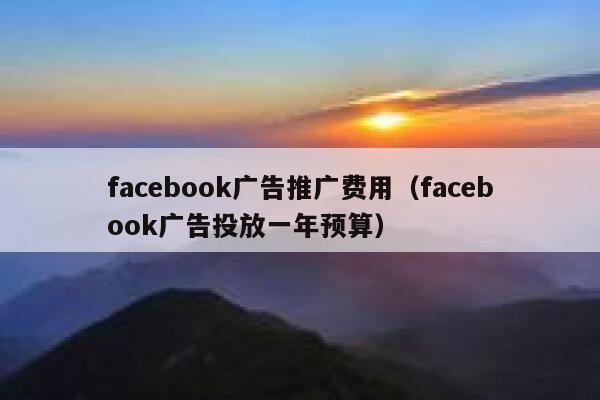 facebook广告推广费用(facebook广告投放一年预算) 第1张 facebook广告推广费用(facebook广告投放一年预算) 第1张